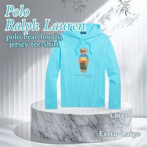 Polo Ralph Lauren Classic Fit Polo Bear Hoodie Jersey T-Shirt, Size XL